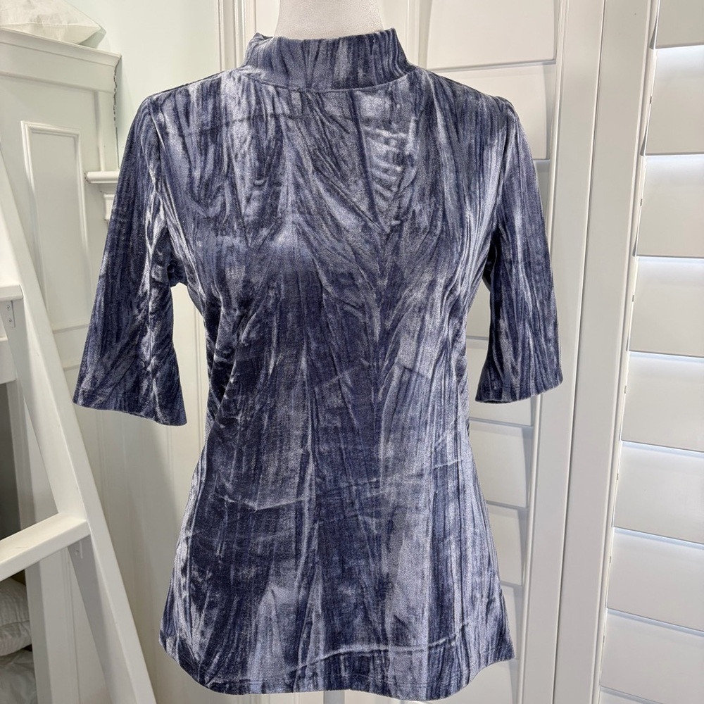 NWT Pilcro by Anthropologie Velveteen Mock Neck Top - Picture 4 of 16